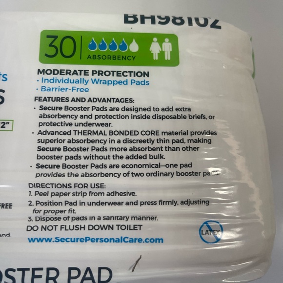 Secure booster pads 90 pc BH98102 Ultra Bladder Control incontinence pad unisex - Picture 7 of 7